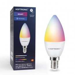 Setvan6E14SMARTLEDLampRGBWWWifiBluetooth55Watt470lmC37DimbaarviaApp