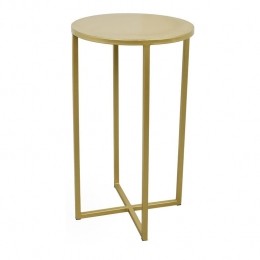 LOFT42Beaubijzettafel-Rond-Goud-Metaal