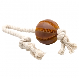 WOLTERSHondenspeelgoedPureNatureDentalTouw-speelgoedbalbruin