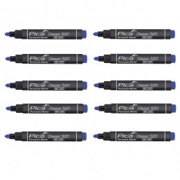 Pica52040PermanentMarker-Rond-Blauw-1-4mm10st
