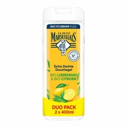 6xLePetitMarseillaisDouchegelBIOIJzerkruidBIOCitroen2x400ml