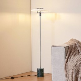 LindbyvloerlampBranford130cmwitgroenopaalglasmarmer