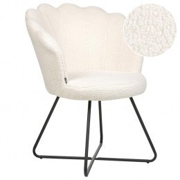 Beliani-LOVELOCK-Fauteuil-Wit-Boucl