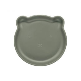 Dutsi-BeertjeSerie-SiliconenBabybord-BeertjeOntwerp-18cm-Sage