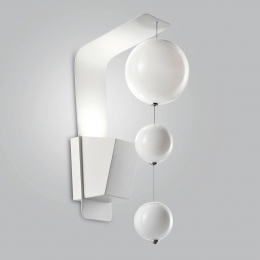 MetalluxWandlampBolerowittehouderwitteballen