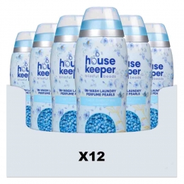 12xHousekeeperGeurparelsBlauw28Wasbeurten480gram