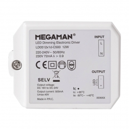 MEGAMANLed-drivervoorRicoHRdimbaar12W