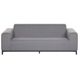 Beliani-ROVIGO-Tuinbank-GrijsZwart-Polyester