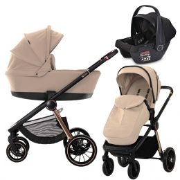 LorelliBiancaWarmBeige3-in-1Kinderwagenincli-SizeAutostoel