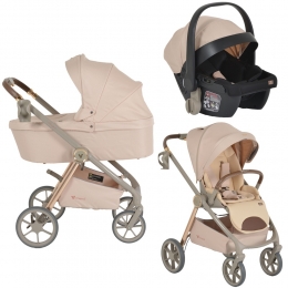 CangarooUniqueMacadamiaBeige3-in-1Kinderwagenincli-SizeAutostoel