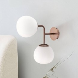 MaytoniwandlampErichmessingrosglasmetaal2-lamps