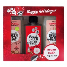 MarcelsGreenSoapGeschenksetBodyHairArganOudh2x300ml1x250ml