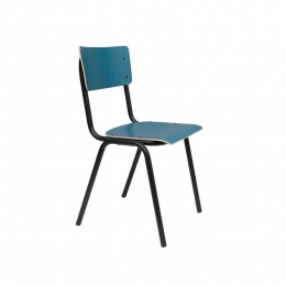 ZuiverBackToSchoolEetkamerstoelenMatBlauw-Setvan4
