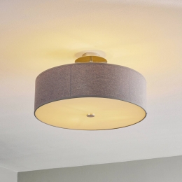 NowodvorskiLightingPlafondlampVivianemettextielekapgrijs