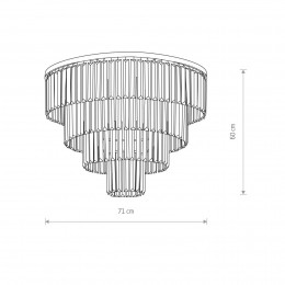 NowodvorskiLightingPlafondlampCristaltransparantzwart71cm