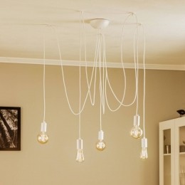NowodvorskiLightingHanglampSpiderinwit5-lamps