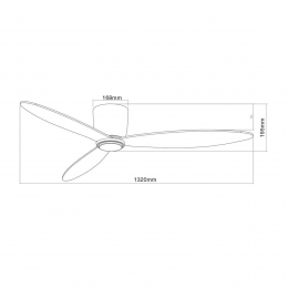 BeaconLightingBeaconplafondventilatorAirfusionRadarzwart132cmstil