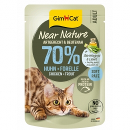 16xGimCatKattenvoerNearNatureKipForel85gr
