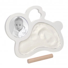 BamBamWitKonijnFotolijstmetKlei