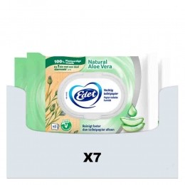 7xEdetAloeVeraVochtigToiletpapier42stuks