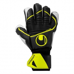 UhlsportSoftFlexFrameKeepershandschoenenKidsZwartFelgeel