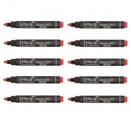 Pica52040PermanentMarker-Rond-Rood-1-4mm10st