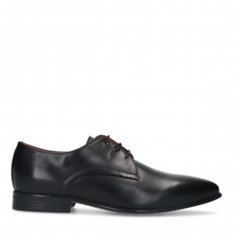 Zwartelerenveterschoenen
