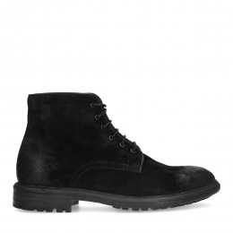 Zwartelerenveterschoenen