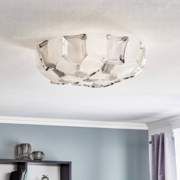 SlampMidaplafondlamp50cmwit-platina