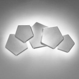 SelneLEDwandlampPleiadiinzilver5-lamps