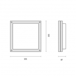 PerformanceinLightingWandlampBlizSquare403000Kantracietdimbaar