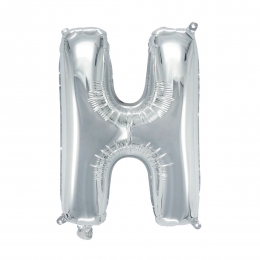 Letterballonzilverkleurig-32cm-H