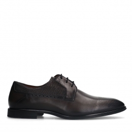Zwartelerenveterschoenen