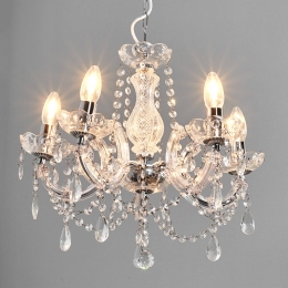SearchlightKroonluchterMarieTheresechroom5-lamps