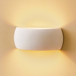 SOLLUXLIGHTINGWandlampCurveupdownvanwitkeramiek