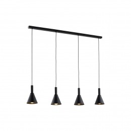 ArgonHanglampNortezwartstaallengte114cm4-lamps