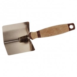 SuperProfPure149270ECOHoekschopMetLederenGreep-RVS-Inwendig-DubbeltjeRond-80X60mm