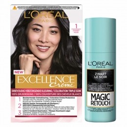 LOralExcellenceCreme1ZwartMagicRetouchUitgroeisprayZwart75mlPakket