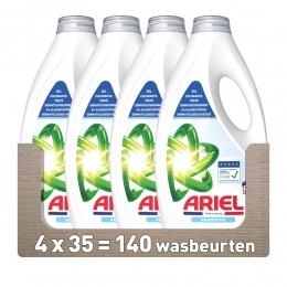 4xArielVloeibaarWasmiddelSensitive35Wasbeurten1575ml