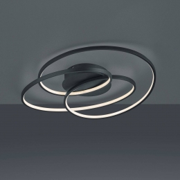 TrioLightingLEDplafondlampGale60cmmatzwart