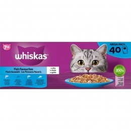 Whiskas7SeniorKattenvoerNatvoerVisSelectieinGelei40x85gr