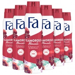 6xFaDeodorantSprayGlamorousMoments150ml