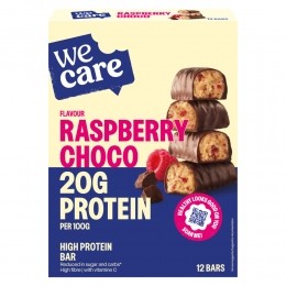 6xWeCareHighproteinBarsChocoRaspberry372gr