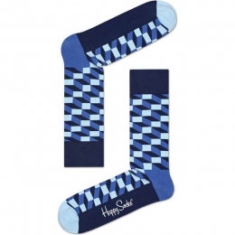HappySocksFilledOpticSokkenDonkerblauwLichtblauwMaat36-40