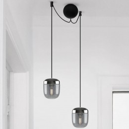 UMAGEAcornhanglamp2lampjerookgrijsstaal
