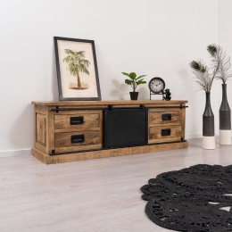 Mangohouttv-meubelSuzemetschuifdeurenen4lades