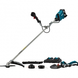 MakitaDUR369APT236V2x18VLi-IonAccuGrastrimmerBosmaaierSet2x50AhAccu-U-greep-Koolborstelloos