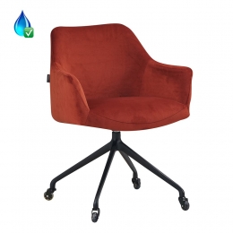 StoelQuinnopwielenvelvetkoper