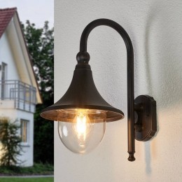 LindbybuitenwandlampDaphneantiekzwartmetaalE27