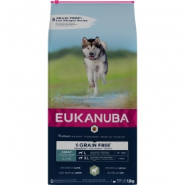 EukanubaAdultGraanvrijHondenvoerLam12kg